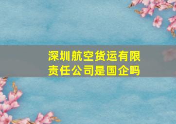 深圳航空货运有限责任公司是国企吗