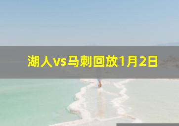 湖人vs马刺回放1月2日