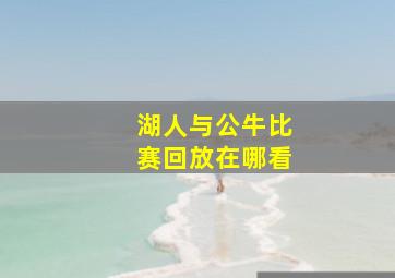 湖人与公牛比赛回放在哪看