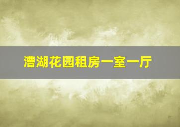 漕湖花园租房一室一厅