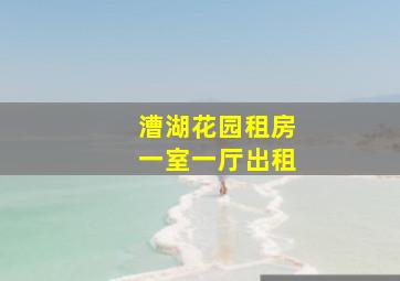 漕湖花园租房一室一厅出租