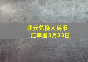 澳元兑换人民币汇率图3月23日