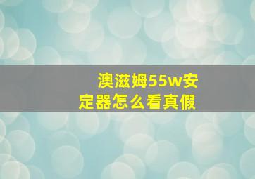 澳滋姆55w安定器怎么看真假