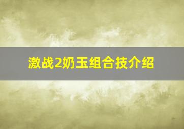 激战2奶玉组合技介绍