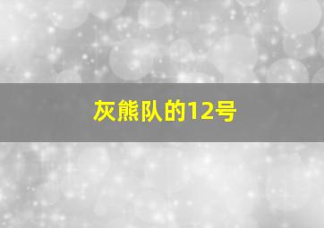 灰熊队的12号