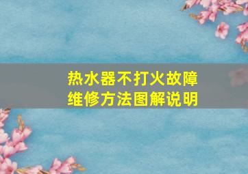 热水器不打火故障维修方法图解说明