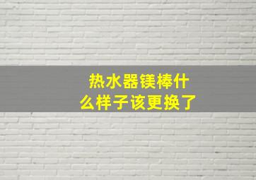 热水器镁棒什么样子该更换了