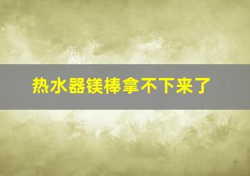 热水器镁棒拿不下来了