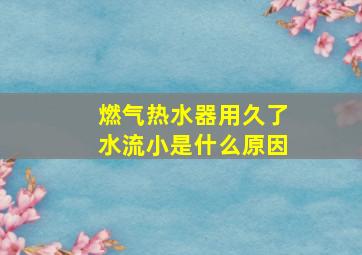 燃气热水器用久了水流小是什么原因