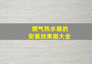 燃气热水器的安装效果图大全