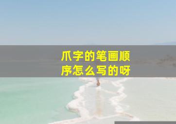 爪字的笔画顺序怎么写的呀