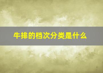 牛排的档次分类是什么