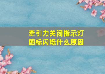 牵引力关闭指示灯图标闪烁什么原因