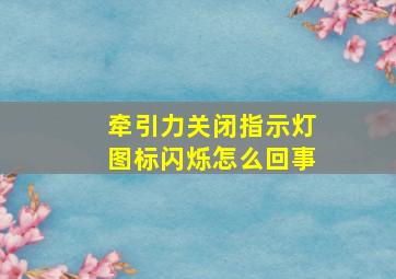 牵引力关闭指示灯图标闪烁怎么回事