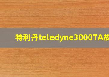 特利丹teledyne3000TA故障