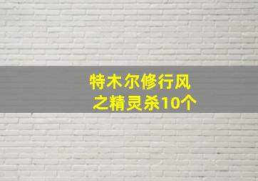 特木尔修行风之精灵杀10个