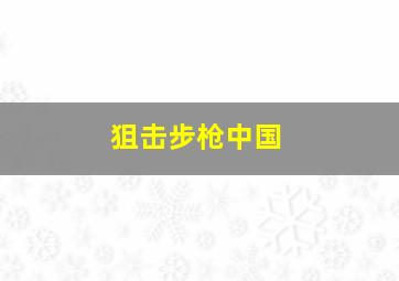 狙击步枪中国