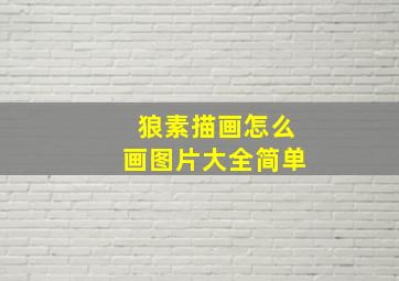 狼素描画怎么画图片大全简单