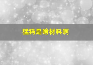 猛犸是啥材料啊