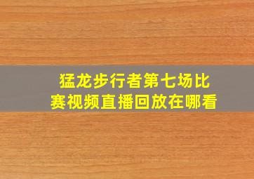 猛龙步行者第七场比赛视频直播回放在哪看