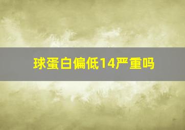 球蛋白偏低14严重吗