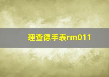 理查德手表rm011