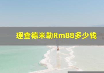 理查德米勒Rm88多少钱