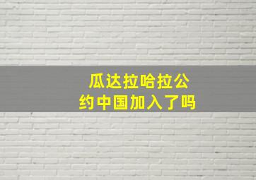 瓜达拉哈拉公约中国加入了吗