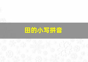 田的小写拼音