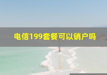 电信199套餐可以销户吗