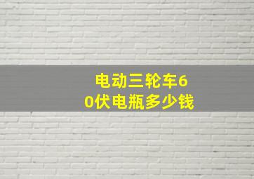 电动三轮车60伏电瓶多少钱