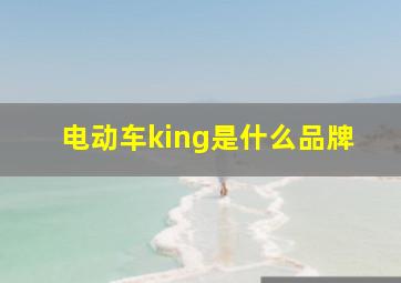 电动车king是什么品牌