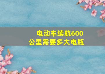 电动车续航600公里需要多大电瓶