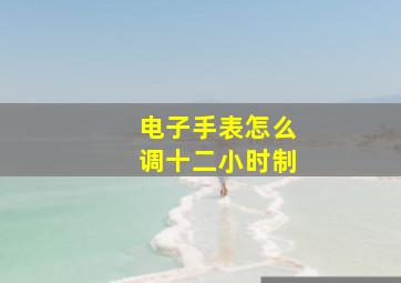 电子手表怎么调十二小时制