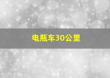 电瓶车30公里