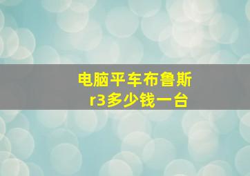 电脑平车布鲁斯r3多少钱一台