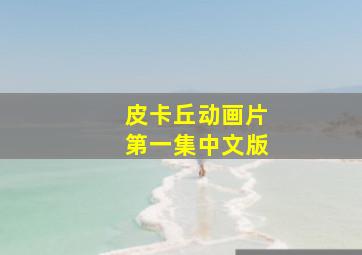 皮卡丘动画片第一集中文版