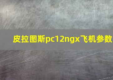 皮拉图斯pc12ngx飞机参数