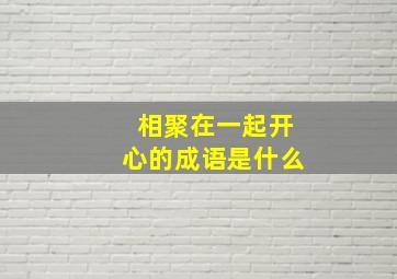 相聚在一起开心的成语是什么