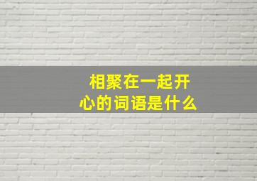 相聚在一起开心的词语是什么