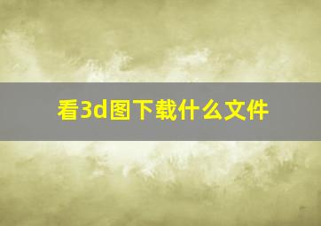 看3d图下载什么文件