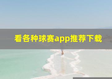 看各种球赛app推荐下载