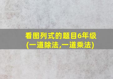 看图列式的题目6年级(一道除法,一道乘法)