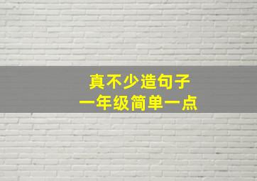 真不少造句子一年级简单一点