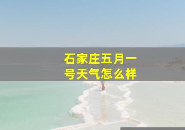 石家庄五月一号天气怎么样