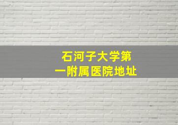 石河子大学第一附属医院地址