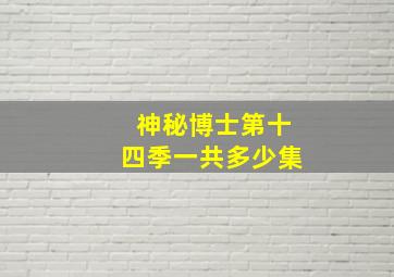 神秘博士第十四季一共多少集