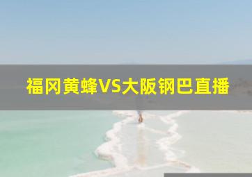 福冈黄蜂VS大阪钢巴直播