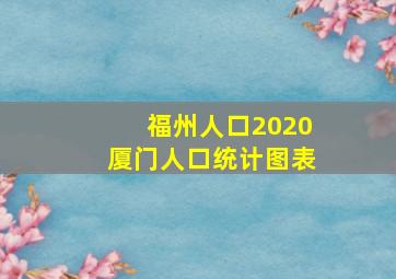 福州人口2020厦门人口统计图表