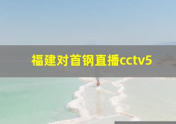 福建对首钢直播cctv5